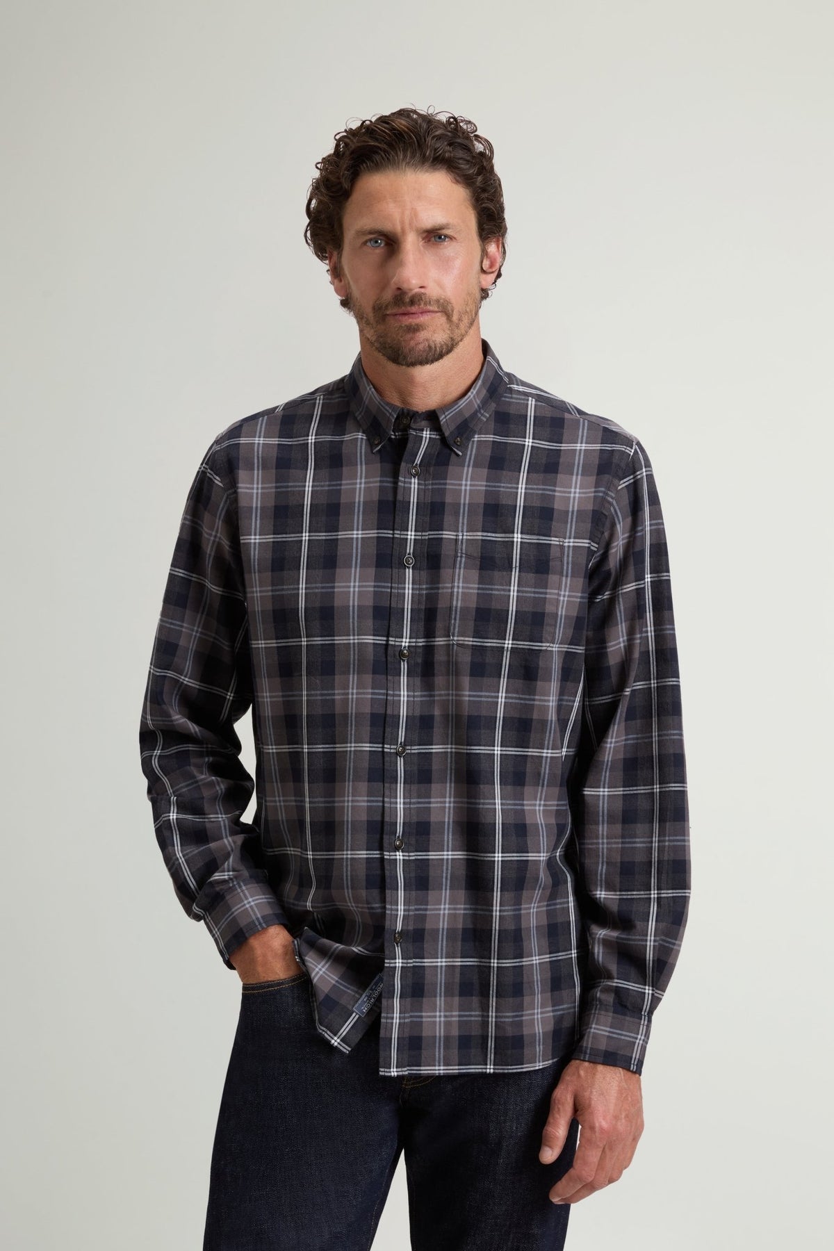 Light Cotton Flannel Shirt - woolrich-usClothing