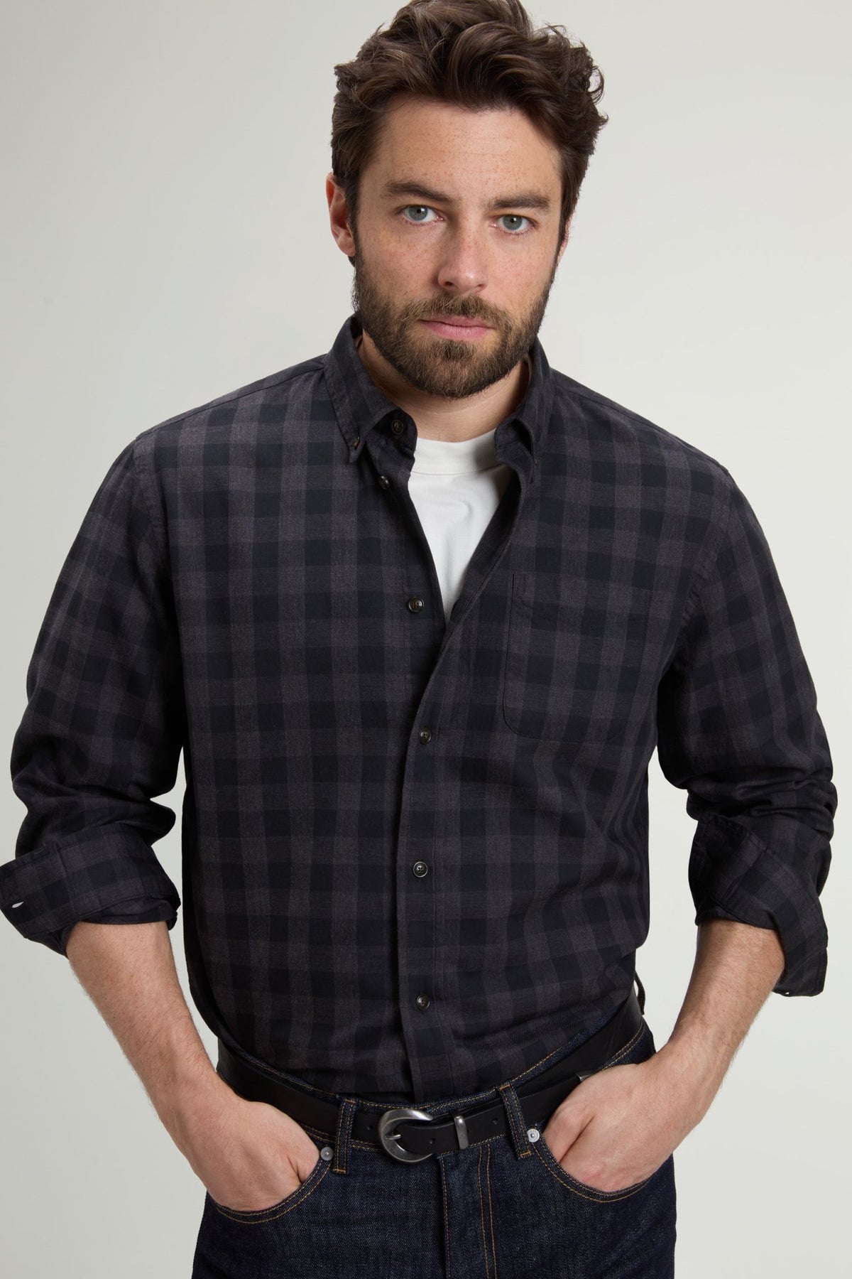 Light Cotton Flannel Shirt - woolrich-usClothing