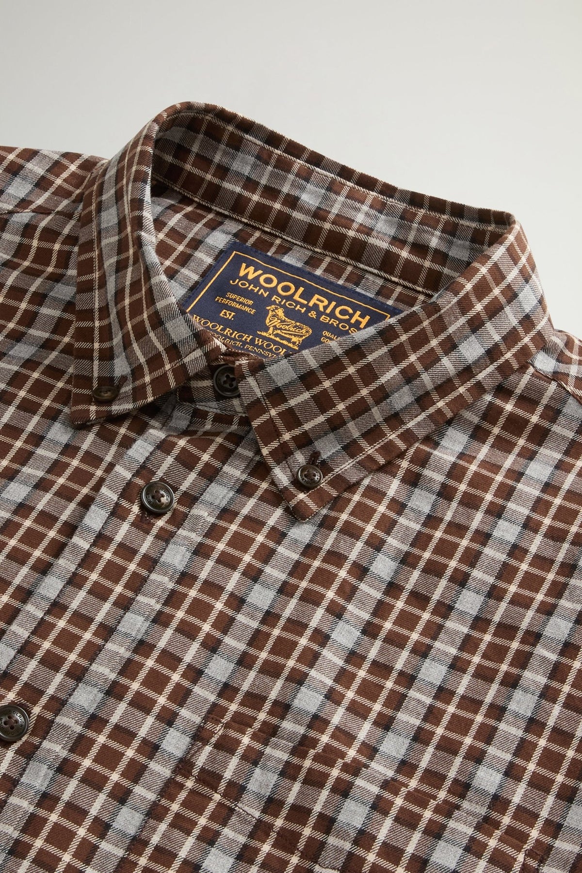 Light Cotton Flannel Shirt - woolrich-usClothing