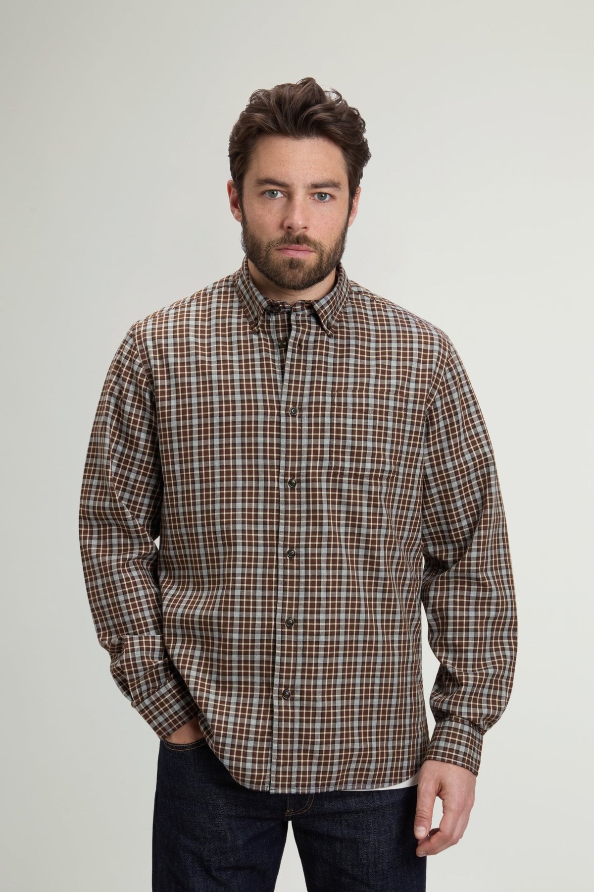 Light Cotton Flannel Shirt - woolrich-usClothing
