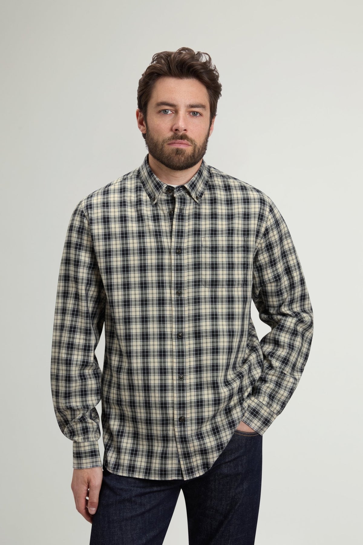 Light Cotton Flannel Shirt - woolrich-usClothing