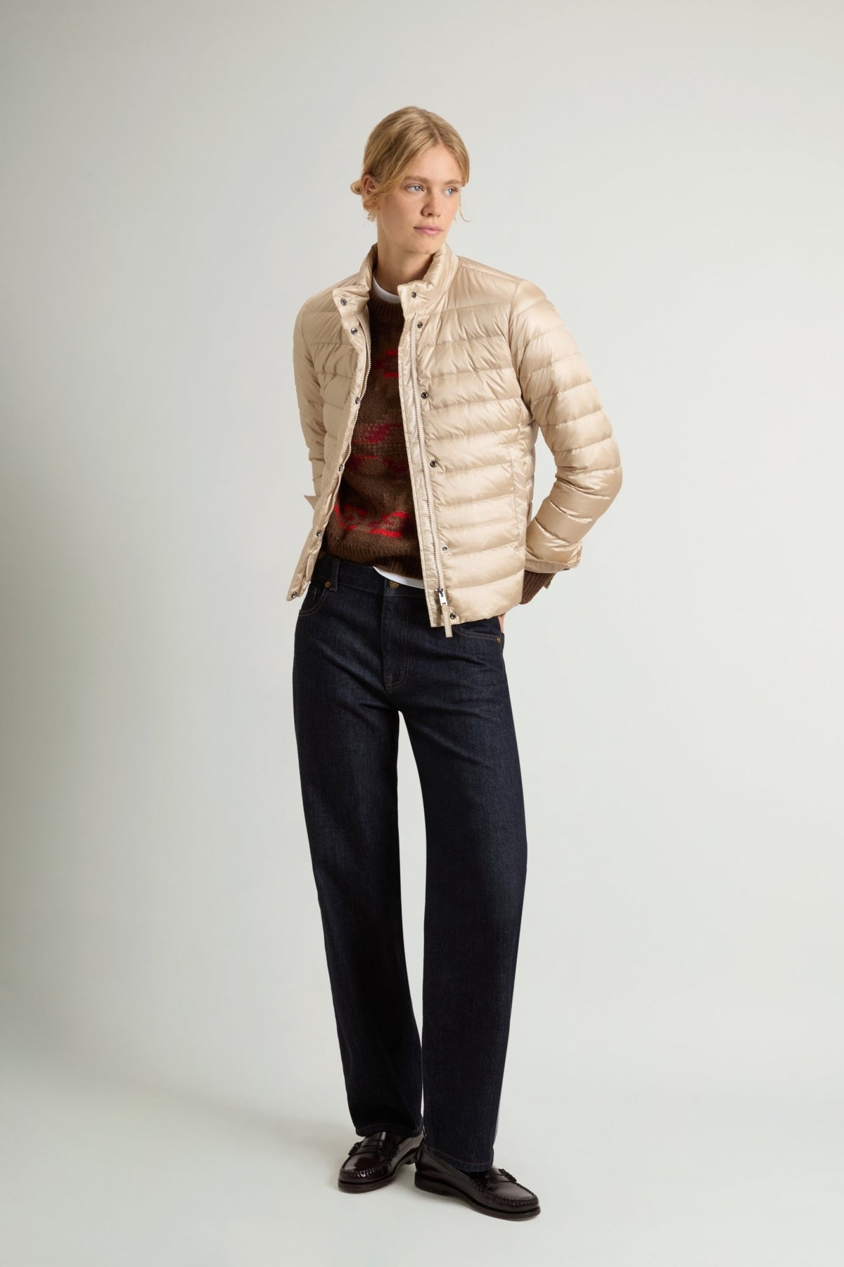 Lightweight Down Jacket in Liquid Nylon - woolrich-us - Outerwear
