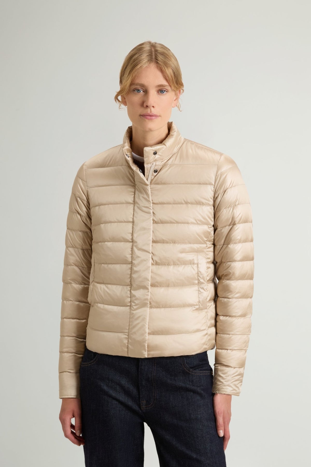 Lightweight Down Jacket in Liquid Nylon - woolrich-us - Outerwear