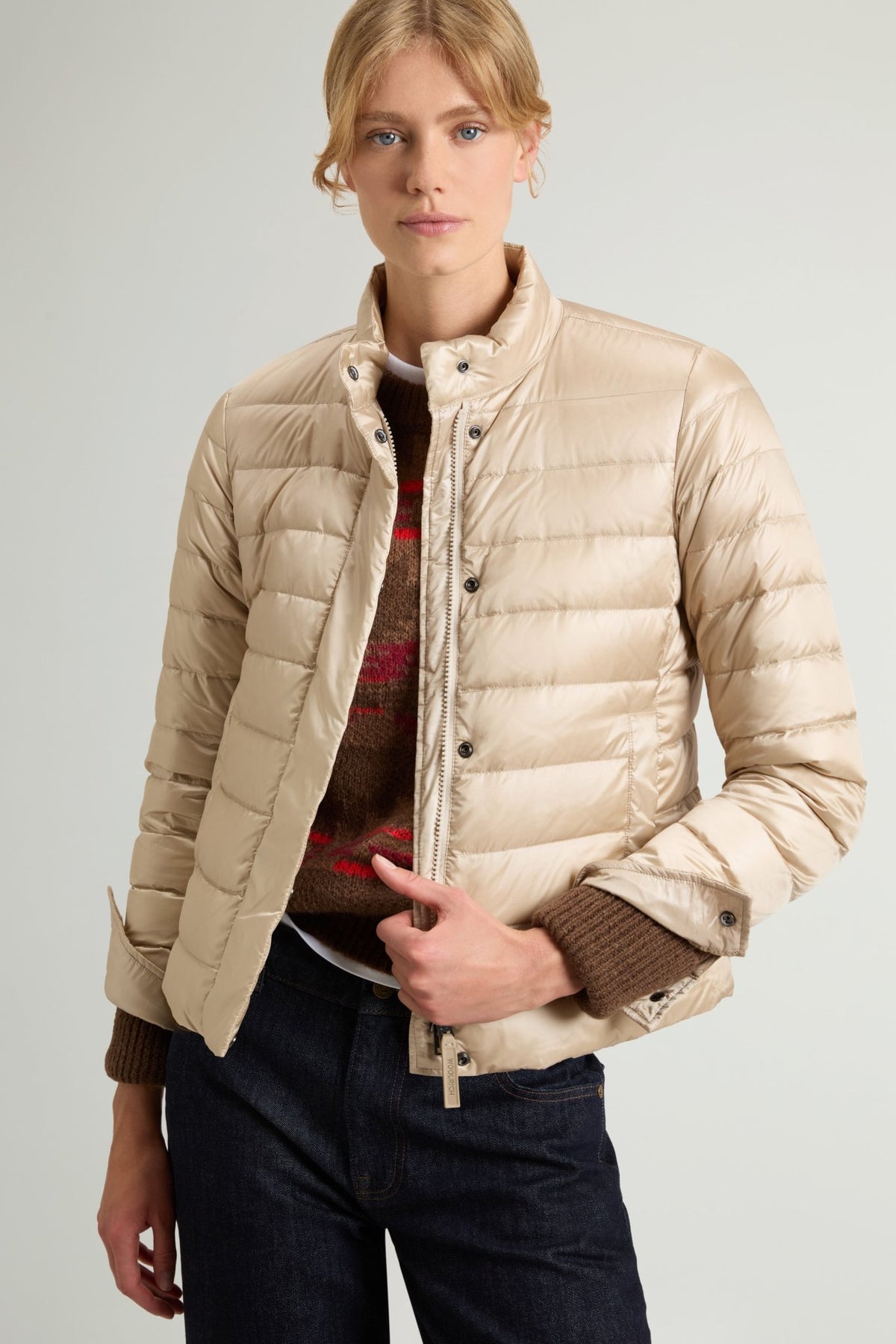 Lightweight Down Jacket in Liquid Nylon - woolrich-us - Outerwear