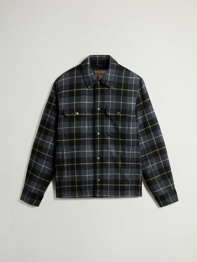 Padded Alaskan Check Overshirt in Recycled Italian Wool Blend - woolrich-us - Clothing