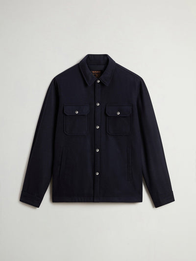 Padded Alaskan Overshirt in Recycled Melton Italian Wool Blend - woolrich-us - Clothing
