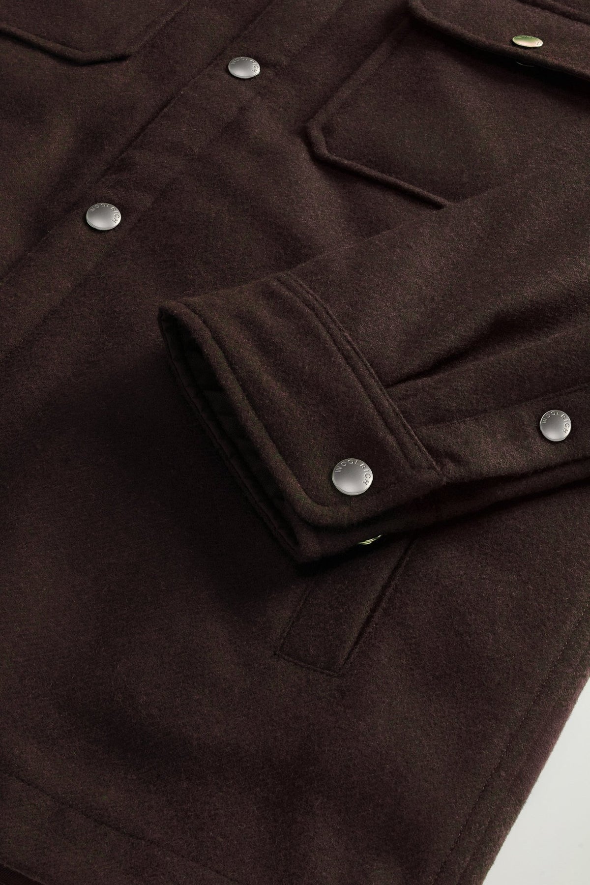 Padded Alaskan Overshirt in Recycled Melton Italian Wool Blend - woolrich-us - Clothing
