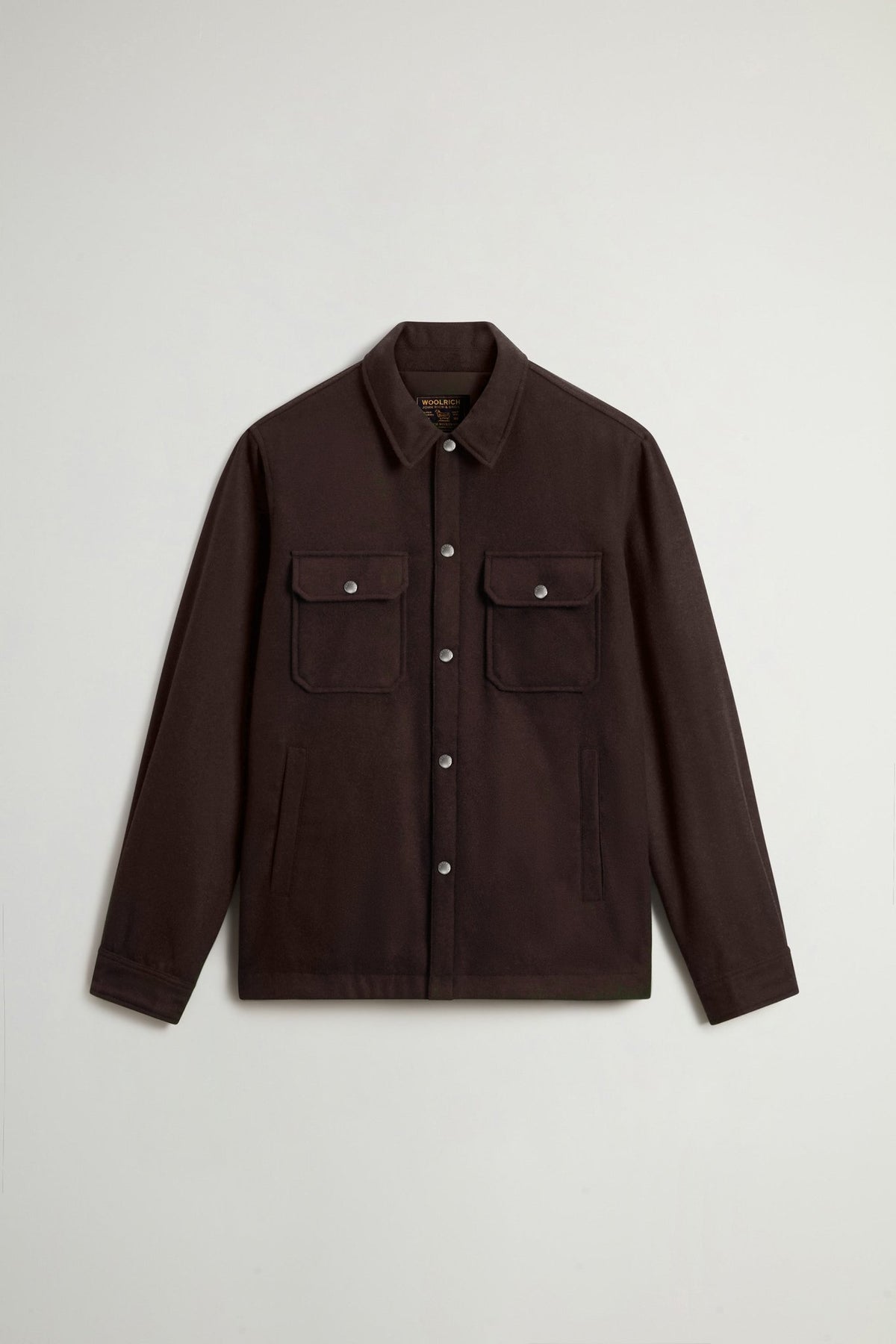 Padded Alaskan Overshirt in Recycled Melton Italian Wool Blend - woolrich-us - Clothing