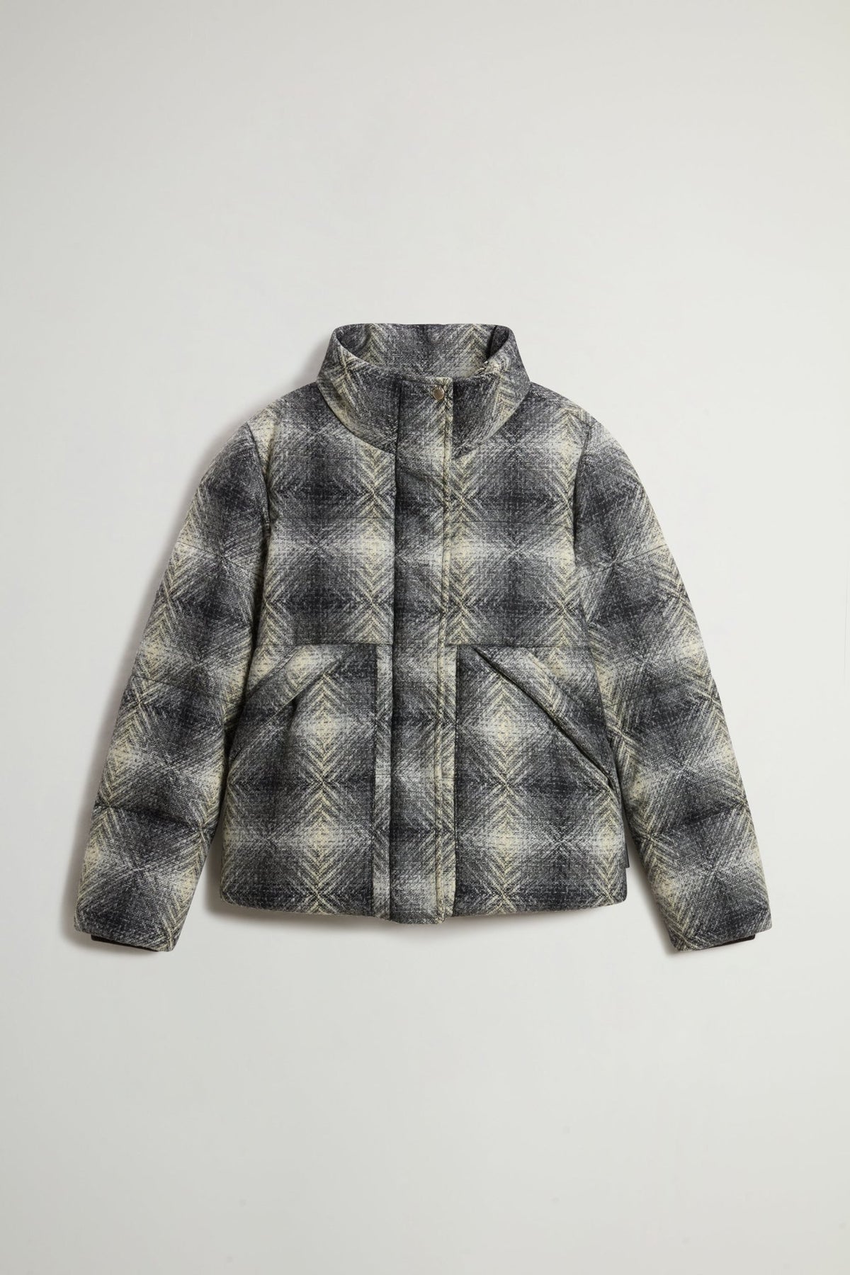 Puffer Jacket in Pure Virgin Wool with Aztec Pattern - woolrich-us - Outerwear