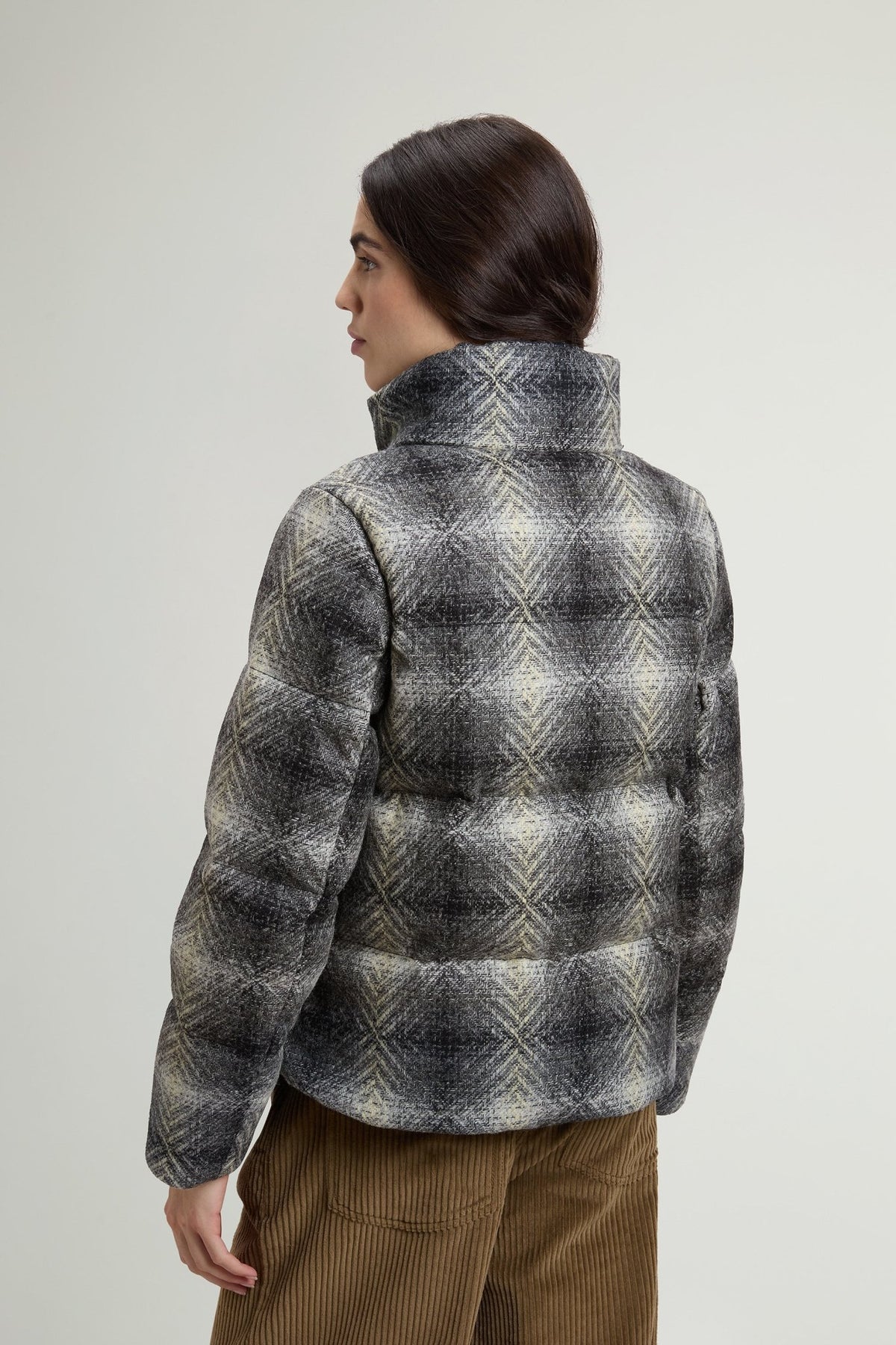 Puffer Jacket in Pure Virgin Wool with Aztec Pattern - woolrich-us - Outerwear