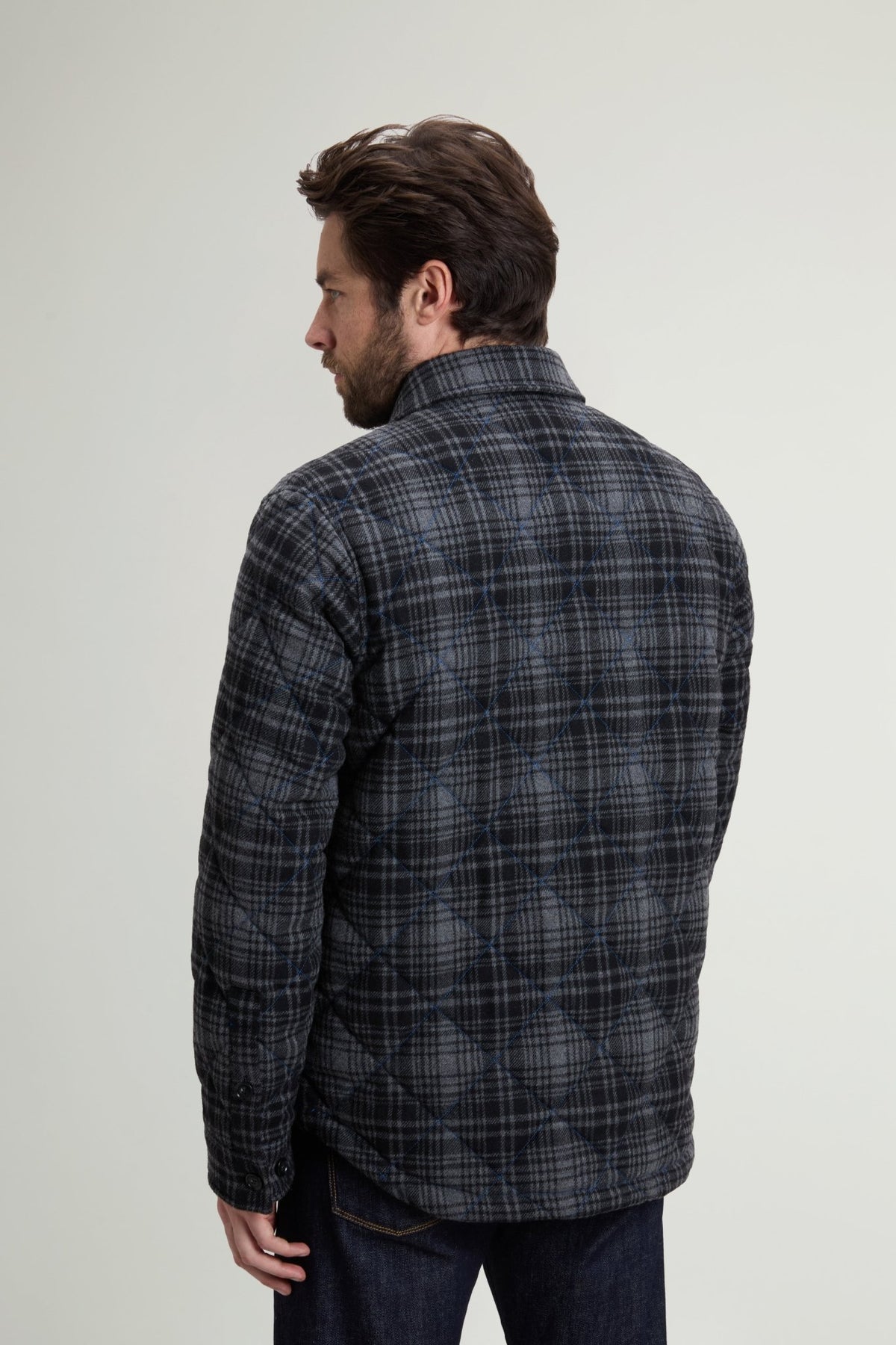 Wool Check Diamond Shirt Jacket - woolrich-usClothing