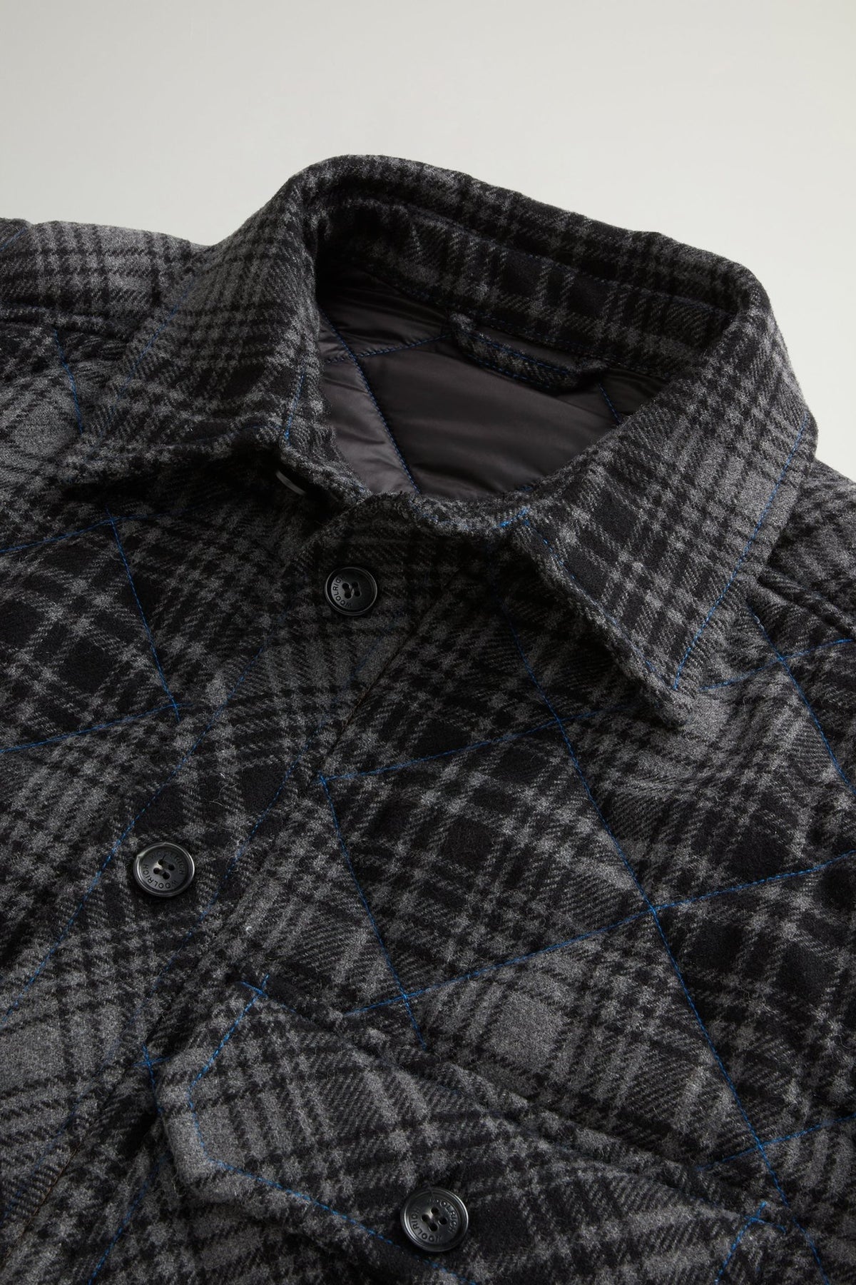 Wool Check Diamond Shirt Jacket - woolrich-usClothing