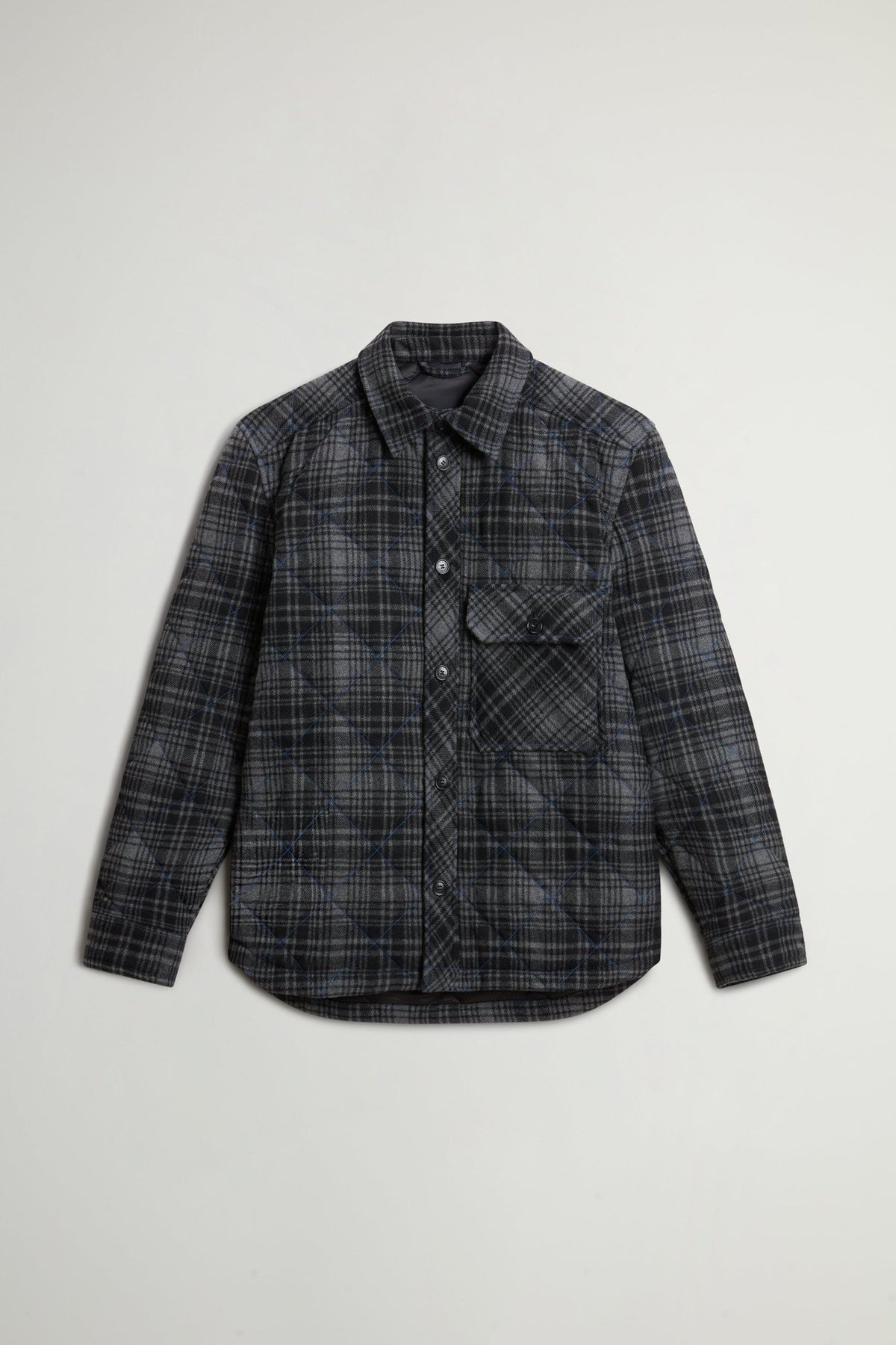 Wool Check Diamond Shirt Jacket - woolrich-usClothing