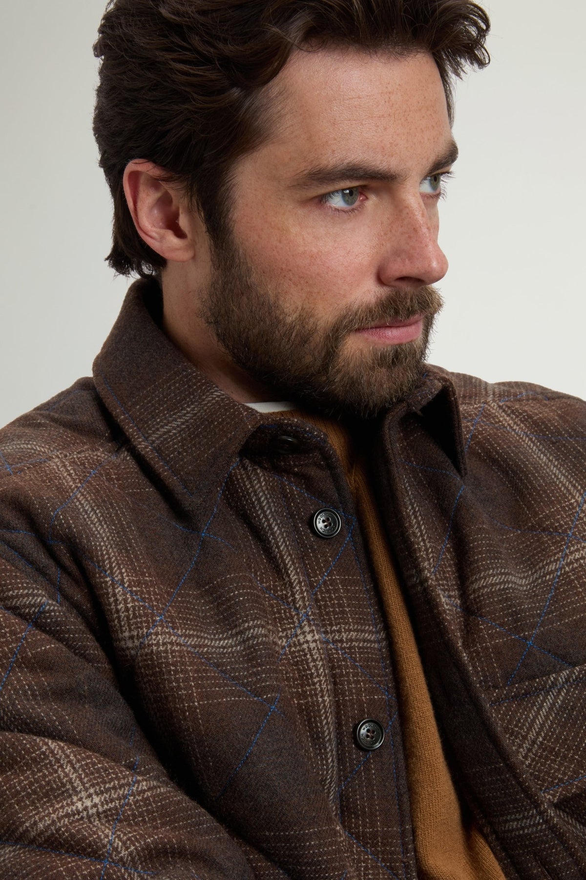 Wool Check Diamond Shirt Jacket - woolrich-usClothing