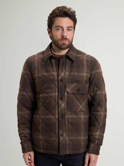 Wool Check Diamond Shirt Jacket - woolrich-usClothing