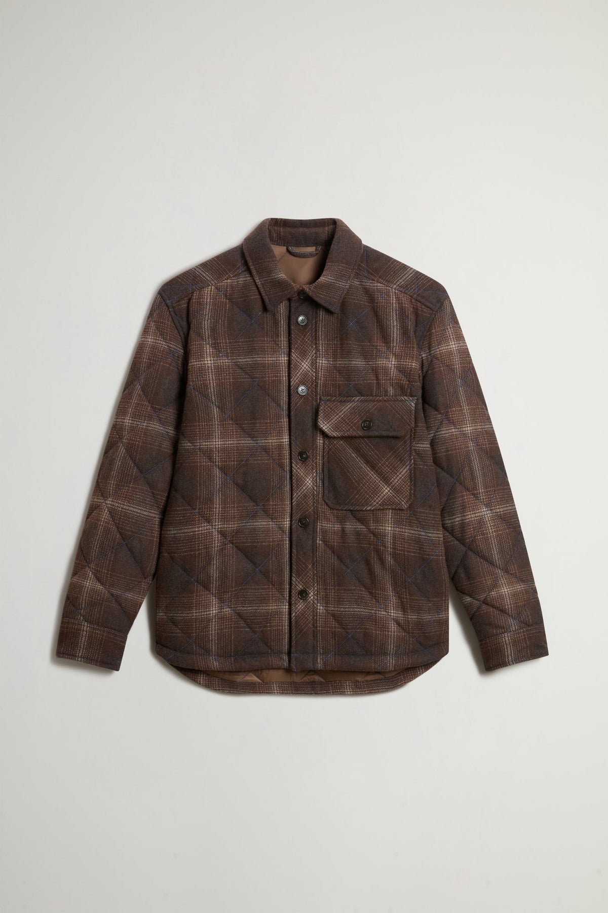 Wool Check Diamond Shirt Jacket - woolrich-usClothing