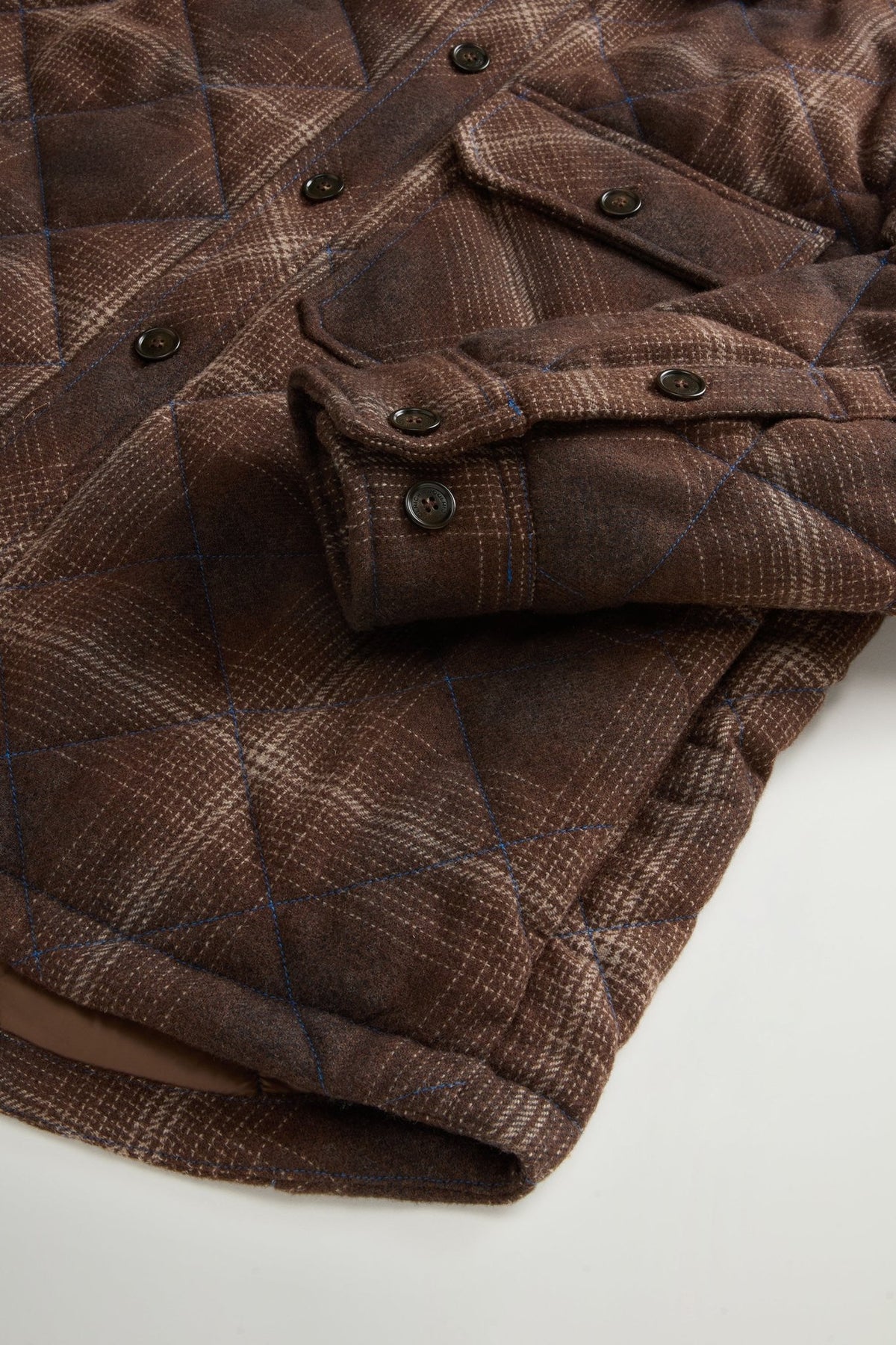 Wool Check Diamond Shirt Jacket - woolrich-usClothing