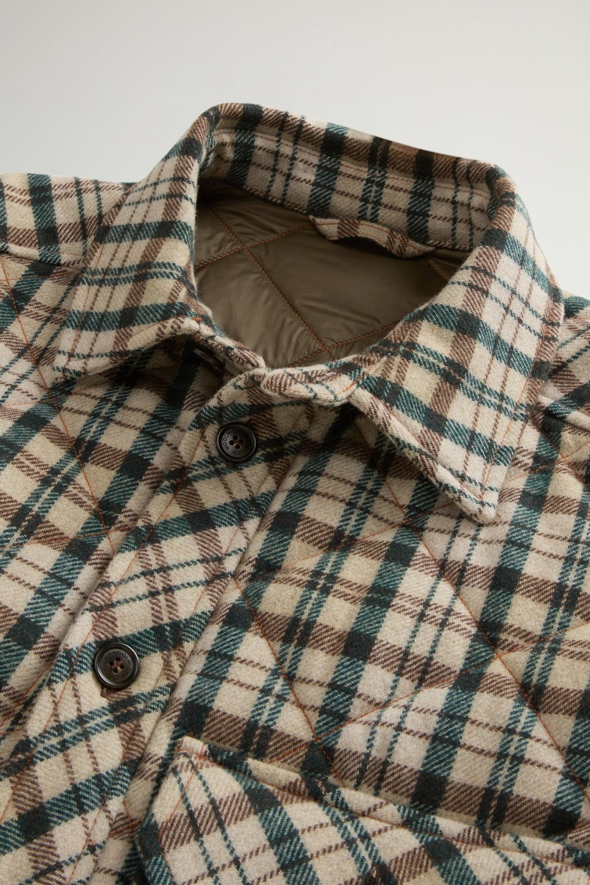 Wool Check Diamond Shirt Jacket - woolrich-usClothing