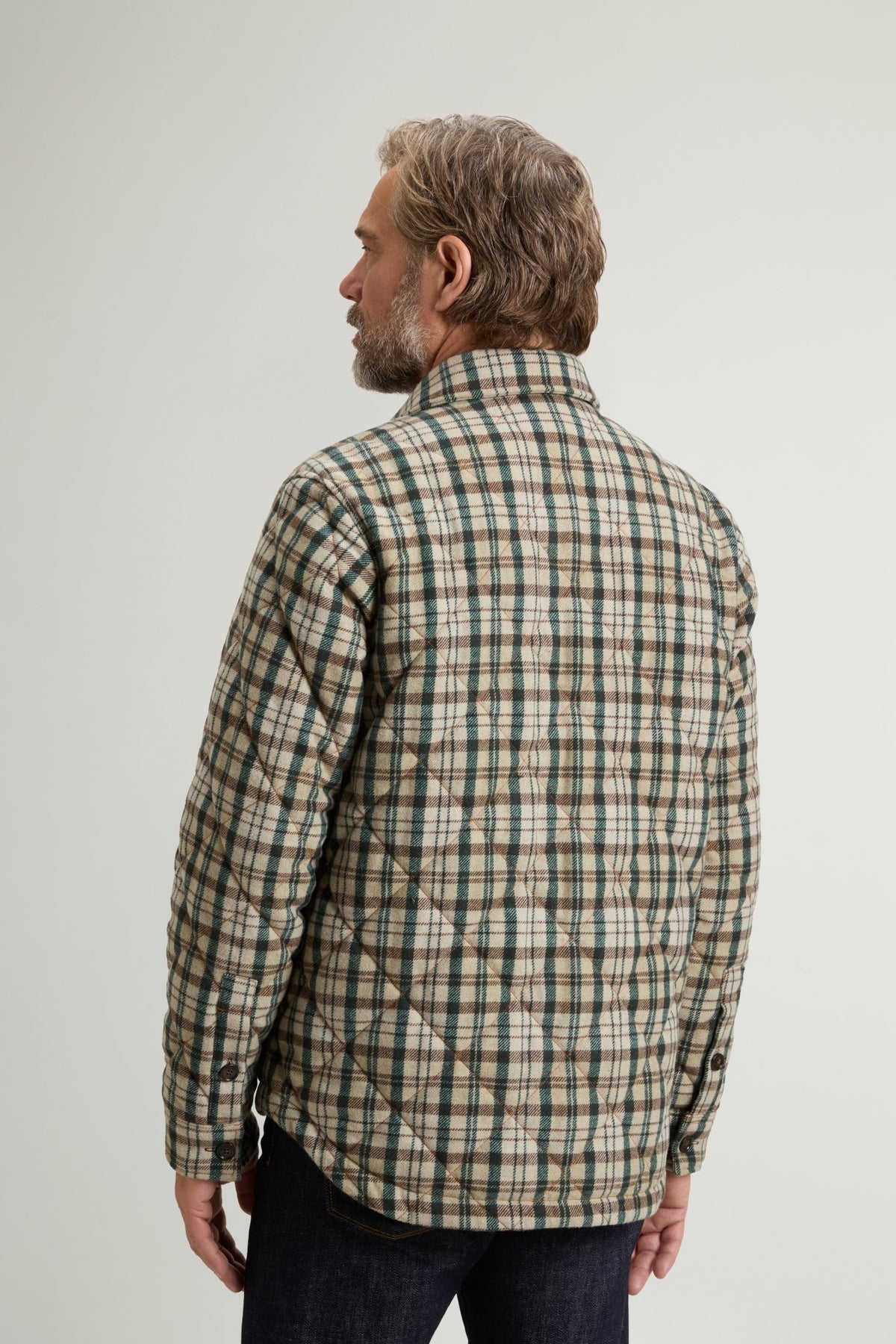 Wool Check Diamond Shirt Jacket - woolrich-usClothing