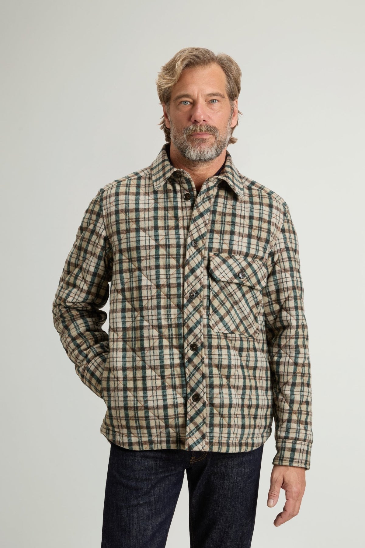 Wool Check Diamond Shirt Jacket - woolrich-usClothing