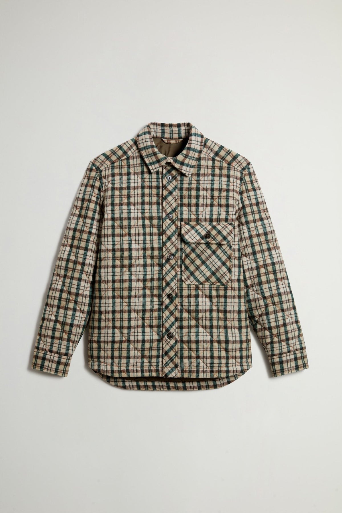 Wool Check Diamond Shirt Jacket - woolrich-usClothing
