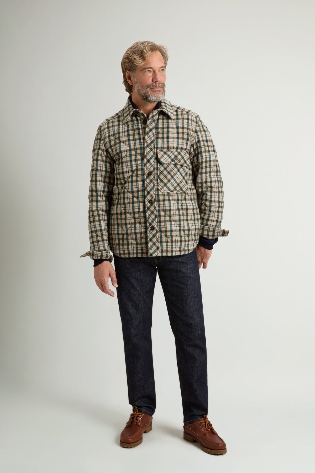 Wool Check Diamond Shirt Jacket - woolrich-usClothing
